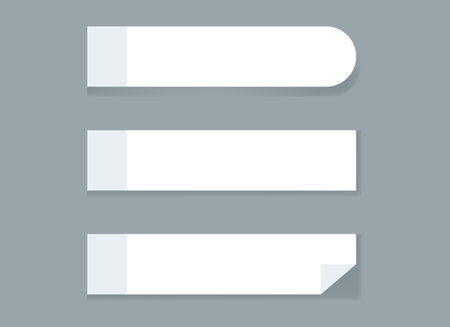 Paper note sticky tape sticker isolated concept. Vector cartoon graphic design element illustrationのイラスト素材