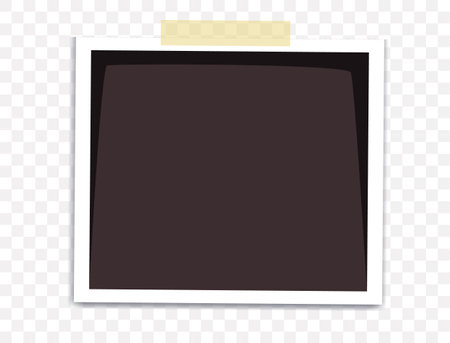 Photo frame album vintage photograph paper picture image isolated set concept. Vector graphic design element illustrationのイラスト素材