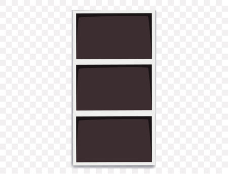 Photo booth picture frame snapshot border album isolated set. Vector graphic design illustrationのイラスト素材