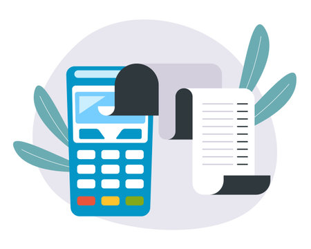 Money payment bill invoice receipt paper abstract concept. Vector design graphic illustrationのイラスト素材