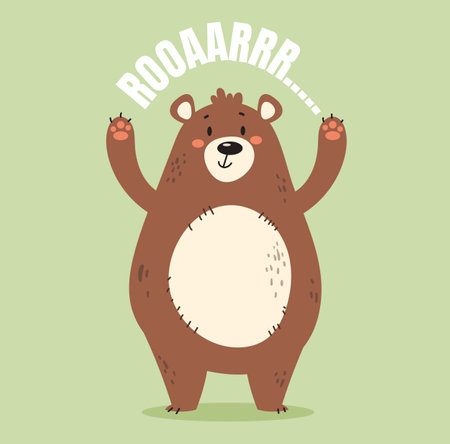 Animal roar speech bubble isolated set. Vector graphic design illustrationのイラスト素材