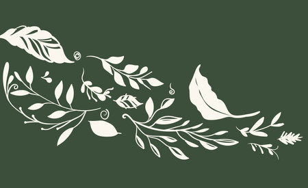 Flower garden floral line border banner concept. Vector flat graphic design illustrationのイラスト素材