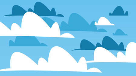 Cloud sky background nature concept. Vector flat graphic design illustrationのイラスト素材