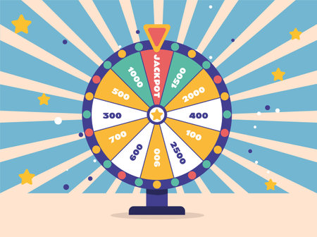 Casino machine slot jackpot wheel roulette fortune spin concept. Vector flat graphic design illustrationのイラスト素材