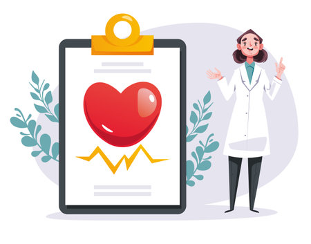 Heart cardiac disease doctor health medicine concept. Vector flat graphic design illustrationのイラスト素材