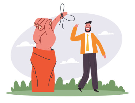 Ribbon on finger reminder remind string meeting concept. Vector flat graphic design illustrationのイラスト素材