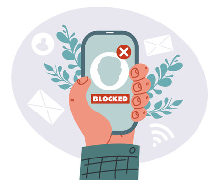 Blocked account smartphone data security protection website concept. Vector flat graphic design illustrationのイラスト素材