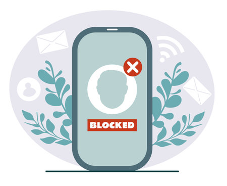 Blocked account smartphone data security protection website concept. Vector flat graphic design illustrationのイラスト素材