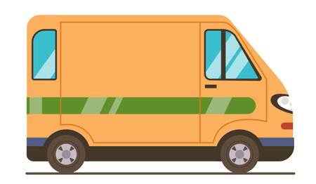 Truck logistic delivery parcel box cargo goods transport concept. Vector flat graphic design illustrationのイラスト素材