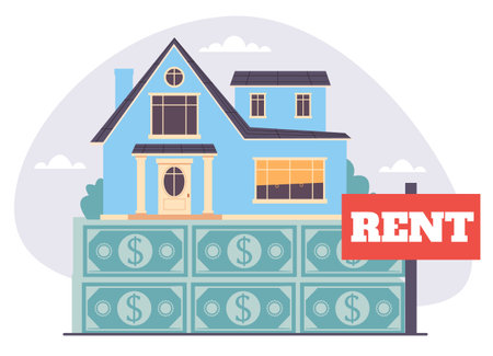 House real estate home mortgage sale rent investment savings money concept. Vector flat graphic design illustrationのイラスト素材
