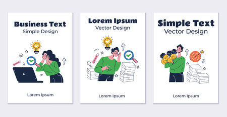 Business people work team office company line art card concept. Vector flat graphic design illustrationのイラスト素材