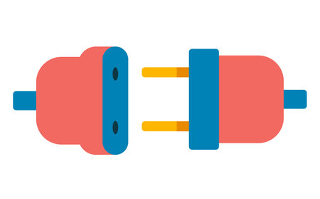 Plug connect electric socket wire disconnect error concept. Vector flat graphic design illustrationのイラスト素材
