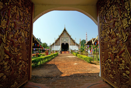This is the old temple in thailand の写真素材