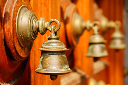 There are bells in Sri Srinivasa Perumal temple at singapore.の写真素材