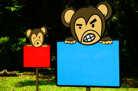 There are Signboard in the park.の写真素材