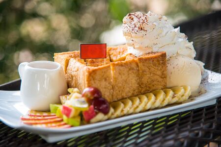 This is a picture of Honey toastの写真素材