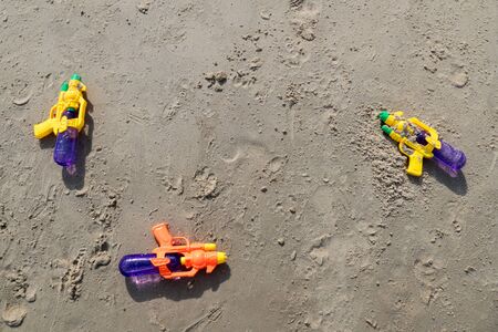 These are water guns. To play on Songkran.の写真素材
