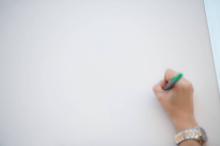 A whiteboard is any glossy, usually white surface for nonpermanent markings.の写真素材