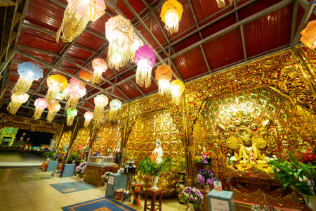 Here is Wat Thai Wattanaram. It is located at Mae Sot District, Tak Province, Thailand.のeditorial素材