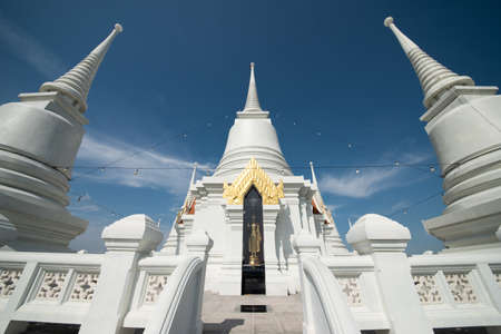 This is a white temple in thailand.