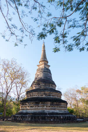 This is  a  ancient remains in Wat U-monk at thailand.のeditorial素材