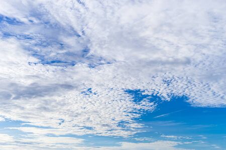 blue sky with cloud backgroundの写真素材