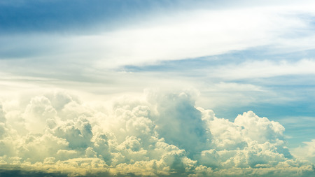 heaven twilight blue sky with cloud backgroundの写真素材