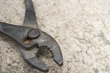 old dirty plier with backgroundの写真素材