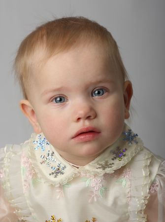 A beautiful upset babyの写真素材