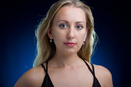 Close-up portrait of a  beautiful young ladyの写真素材