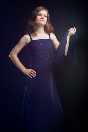 elegant fashion woman standingの写真素材