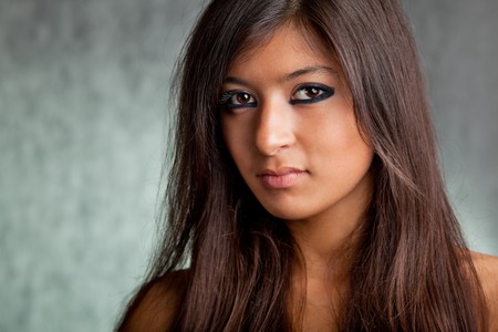 Portrait of a beautiful asian girl.の写真素材