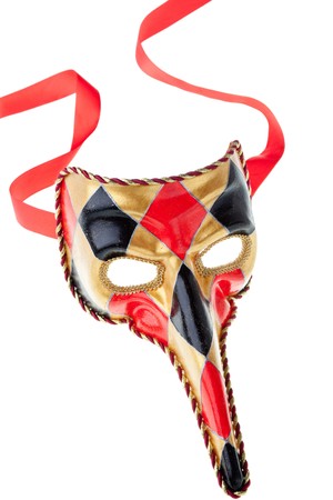 venetian  mask isolated on a white backgroundの写真素材