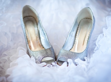Wedding shoes for the brideの写真素材