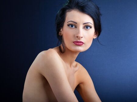 Portrait of elegant beautiful womanの写真素材