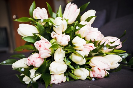 close up of wedding bouquetの写真素材