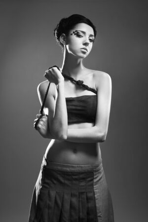 Fashion photo of young sensual womanの写真素材