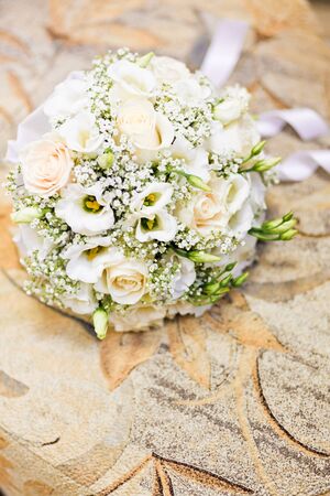close up of wedding bouquetの写真素材