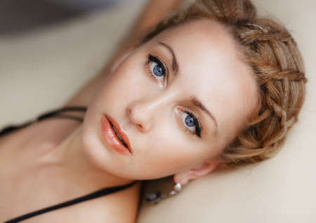 Fashion photo of young sensual womanの写真素材