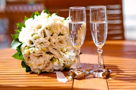 close up of wedding bouquetの写真素材