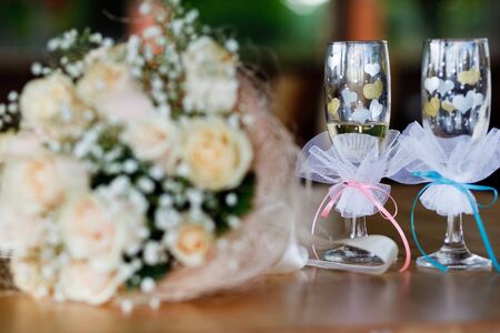 close up of wedding bouquetの写真素材