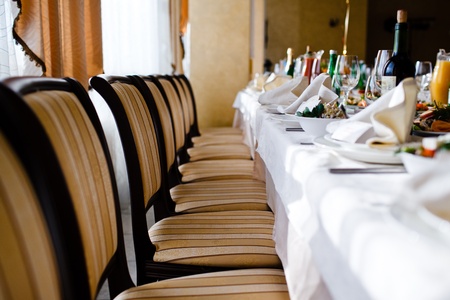 Table set for an event party or wedding receptionのeditorial素材