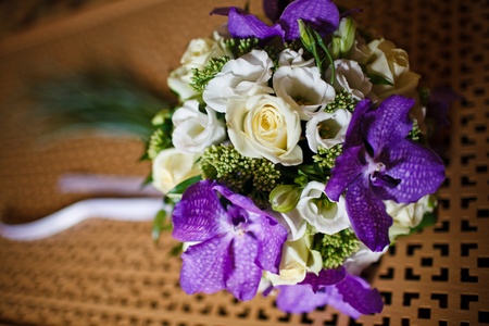 close up of wedding bouquet