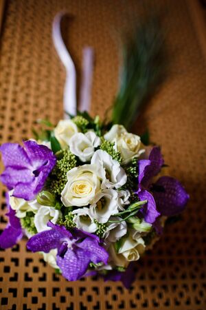 close up of wedding bouquetの写真素材