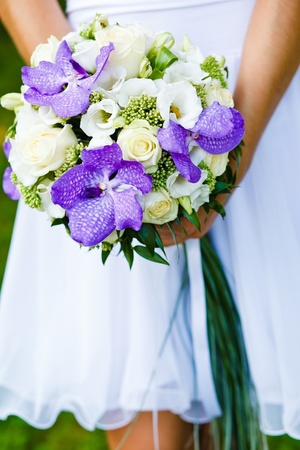 close up of wedding bouquetの写真素材