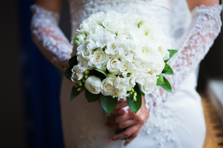 close up of wedding bouquetの写真素材