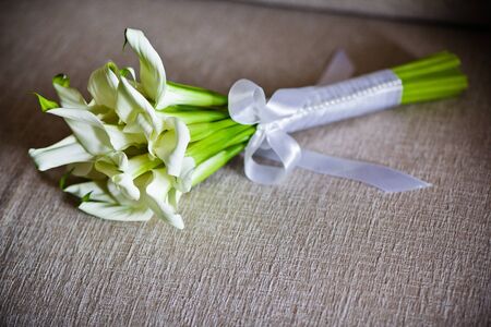 close up of wedding bouquetの写真素材