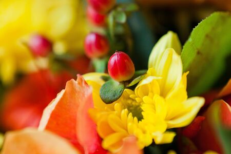 close up of wedding bouquetの写真素材