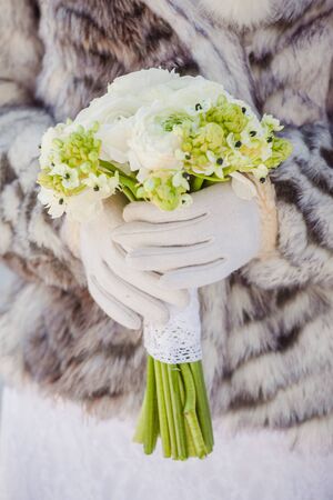 close up of wedding bouquetの写真素材