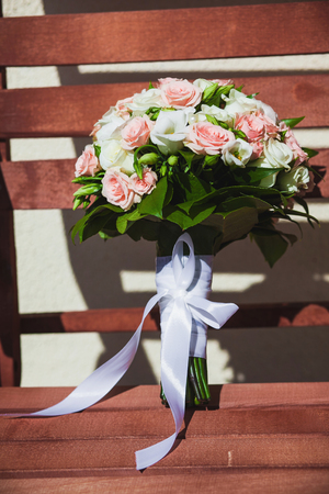 close up of wedding bouquetの写真素材